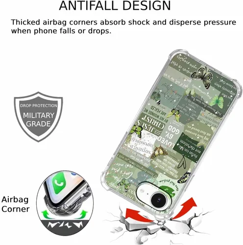 Vista 31 de Cubierta de Teléfono con Versículos de la Biblia y Citas Cristianas de Jesús en Collage, Funda Protectora Suave de TPU de Moda para iPhone 16 Pro, #1