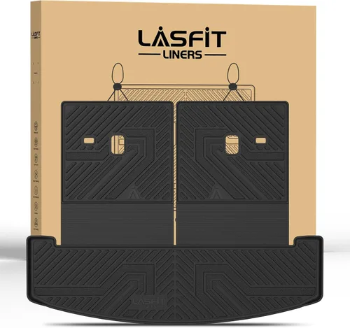 Vista 14 de LASFIT Alfombrillas para Freightliner Cascadia 2008-2017, protección para todo tipo de clima, revestimientos de automóvil de elastómero