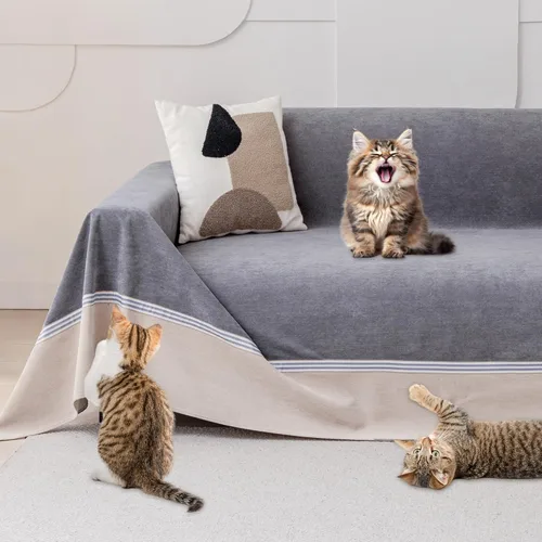 Vista 23 de Protector de muebles contra arañazos para gatos, antideslizante, impermeable, para mantener alejados a los gatos, protectores de sofá aptos