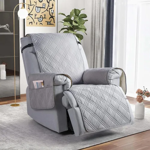Vista 33 de TAOCOCO Funda para silla reclinable 100% impermeable que se mantiene en su lugar, fundas reclinables para sillas reclinables pequeñas con bolsillo