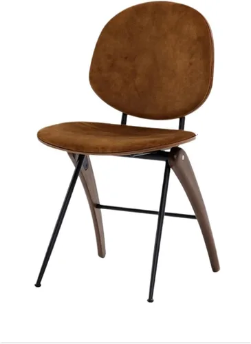 Vista 9 de sillas de comedor Sillas de comedor, tapizadas, cocina elegante, lado sin brazos para sala de estar, dormitorios, cocina moderna (beige)