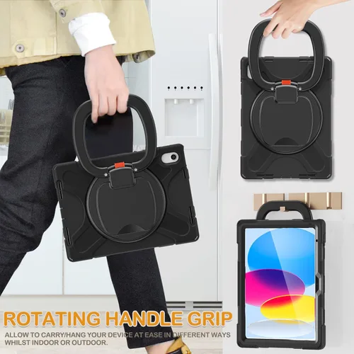 Vista 4 de BRAECN Funda para iPad (A16) de 11ª/10ª generación de 11 pulgadas/10.9 pulgadas 2025/2022, silicona protectora resistente con protector de pantalla