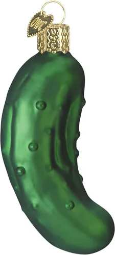 Vista 4 de Old World Christmas Adornos: Brillantes Pickle Vidrio Soplado Adornos para el árbol de Navidad (28093)