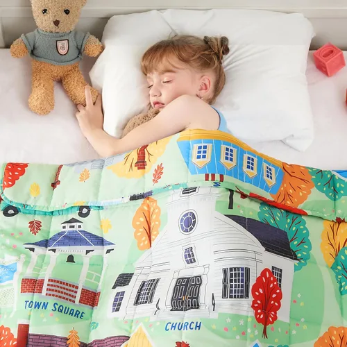 Vista 41 de yescool Black Checkered Weighted Lap Pad 2 Pounds Cooling Weighted Lap Blanket, Plaid Small Weighted Blanket, Weighted Throw Blankets Gifts for