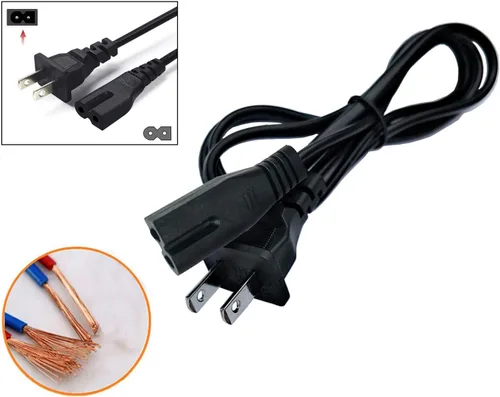 Vista 5 de UpBright Cable de alimentación de CA de 2 pines compatible con Panasonic Technics Blu-ray Player DMR Dmp-bd30 Dmp-bd45 Dmp-bd65 SC-PT480 Vizio