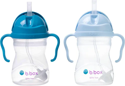 Vista 12 de b.box Vaso para beber con popote abatible, bebe desde cualquier ángulo, popote pesado, a prueba de derrames, a prueba de fugas y de fácil agarre