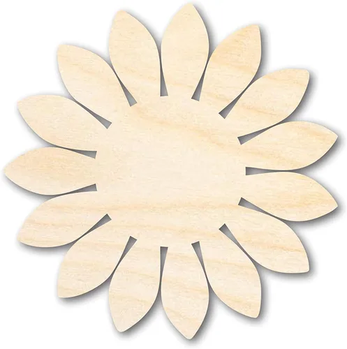 Vista 4 de Artesanía en forma de girasol de madera sin terminar hasta 46 pulgadas, 3 pulgadas / 1/2 pulgadas