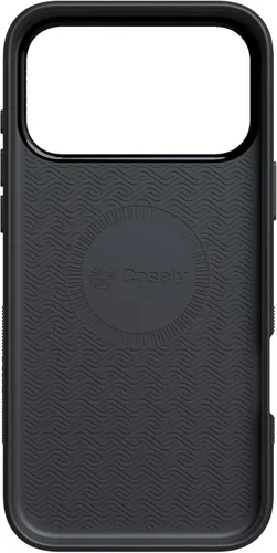 Vista 410 de Casely Funda para iPhone 17 Pro Max Ónix de medianoche Negro brillante Compatible con MagSafe Diseño protector audaz