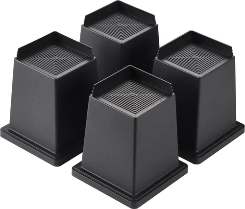 Vista 12 de Elevador para muebles de cama de 3, 5 u 8 pulgadas, versátil elevador para cama y muebles, resistente, apilable, soporta 550 libras cada elevador