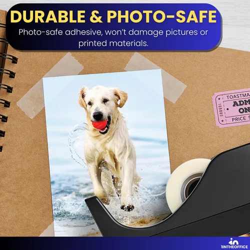 Vista 5 de 1InTheOffice Cinta transparente 3/4, cinta de repuesto transparente, cinta invisible, adhesivo transparente de núcleo de 1 pulgada, 0.75 pulgadas x