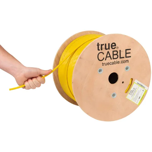 Vista 11 de TRUE CABLE Cable Ethernet a granel de elevación blindada Cat6A (CMR), 1000 pies, blanco, cobre sólido desnudo 23 AWG, 750 MHz, F/UTP, PoE++ 100 W