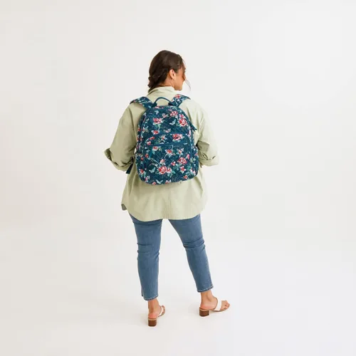 Vista 9 de Vera Bradley Mochila Campus de Algodón para Mujer, Negro algodón reciclado