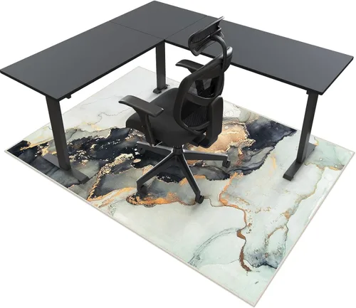 Vista 13 de Anidaroel Alfombra para Silla de Oficina para Piso de Madera Dura, Protector para Silla con Ruedas de 36"x48", Alfombra para Computadora