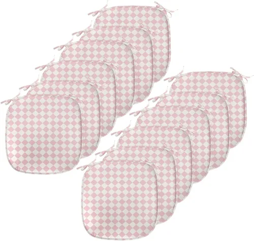 Vista 14 de Lunarable Juego de 4 cojines de asiento para silla, diseño de pétalos de flores de iris florecientes, arte de forma desgastada, acolchado de asiento