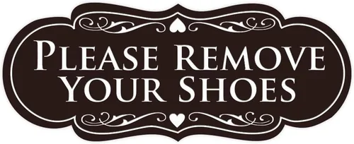 Vista 26 de Por favor, quítese los zapatos - Letrero de diseño