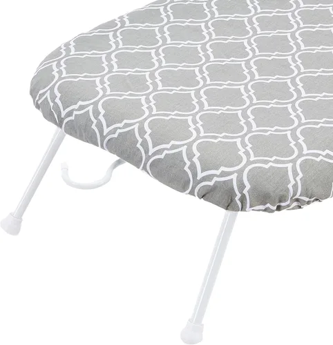 Vista 4 de Amazon Basics Tabla de planchar compacta con patas plegables - Funda removible Trellis, Chevron, 23.6"L x 7.1"W x 14.3"H