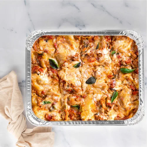 Vista 6 de PLASTICPRO Sartenes desechables de papel de aluminio de 9 x 13 pulgadas con tapas, tamaño medio, utensilios de cocina perfectos para hornear