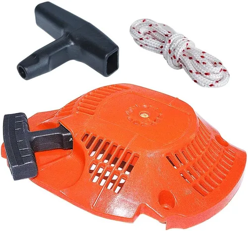 Vista 2 de Fricgore Piezas de repuesto para arranque de retroceso para Husquarna 445 450 Motosserra A Gasolina Starter Cord Starter Mango de arranque