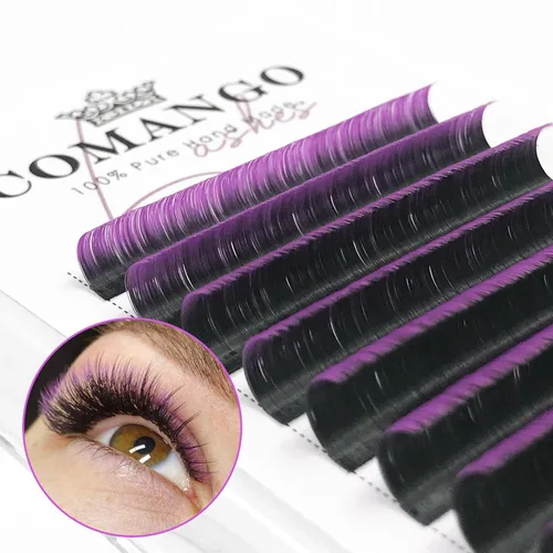Vista 38 de CoMango Easy Fan - Extensiones de pestañas rizadas C/D de 0.05/0.003 in, pestañas de volumen que florecen automáticamente, color negro mate 2D-20D