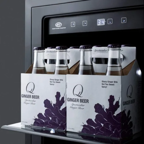 Vista 5 de Summit Appliance CL181WBVCSS Centro de bebidas integrado de 18 pulgadas de ancho con puerta de vidrio recortada de acero inoxidable sin costuras