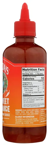 Vista 2 de Melinda's Salsa de chile dulce tailandés, apta para dieta cetogénica, Kosher, 12 onzas (paquete de 6)