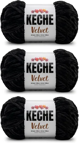 Vista 89 de Hilo de terciopelo Keche para crochet, suave chenilla voluminosa para bebé, manta Amigurumi, 100 gr (121 m) - Turquesa