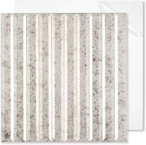 Vista 12 de Diflart Espejo retroprotector contra salpicaduras para despegar y pegar, antigüedad, 1.8 x 11.8 pulgadas, espejo biselado de tres tiras para pared