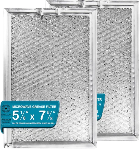 Paquete de 2 filtros de grasa para microondas WB06X10309 de repuesto de 7.62 x 5.12 pulgadas – Compatible con GE Stove WB06X10359, Hotpoint, Kenmore