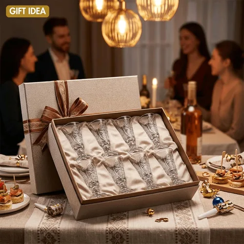 Vista 9 de Youeon Juego de 12 vasos de chupito de 1.5 onzas, vasos de chupito de vidrio grabado con base pesada, vasos pequeños para tequila, whisky, vodka