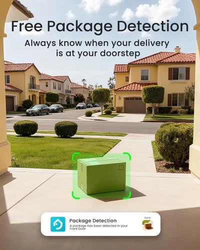 Vista 3 de youkey Cámara de timbre con cable con timbre, sin tarifa mensual, timbre con cable 2K con video de la cabeza a los pies, detección de paquetes, WiFi