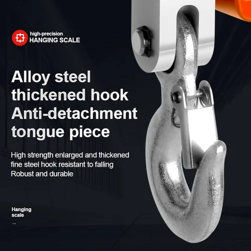 Vista 7 de Hancaner - Escala colgante digital para grúa de 1000 libras, báscula de grúa resistente de 1,102.3 lbs con retroiluminación LCD con 3