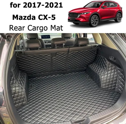 Vista 4 de Alfombrilla de carga compatible con Mazda CX-5 CX5 2017-2022 y alfombrilla para respaldo trasero, forro de carga para todo tipo de clima