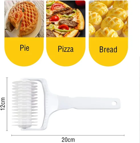 Vista 3 de Best Dought - Herramientas para hornear cortador de celosía, rodillo de rueda de galletas, herramienta de bricolaje para tu pastelería, pizza