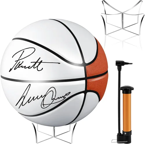 Hiboom 1 Set Autograph Basketball with Acrylic Stand 1/3 marrón
