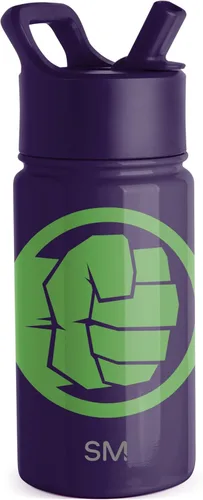 Vista 51 de Simple Modern - Botella de agua para niños de la colección Summit con tapa con pajilla DC Comics Batman 14 onzas, taza de acero inoxidable aislada