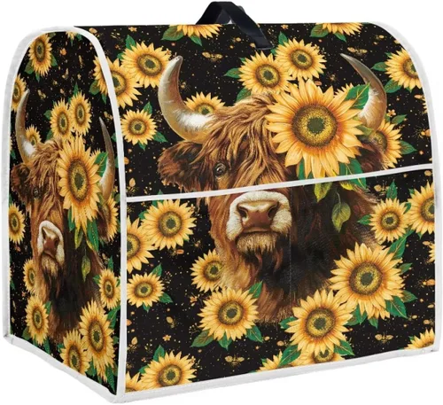 Vista 34 de Birds Flower Pattern Kitchen Aid Mixer Cover, Food Processor Cover with Top Handle and Storage Pocket, Dust Cover for Kitchen Stand Mixer or Coffee