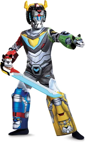 Vista 3 de Voltron - Disfraz de lujo, multicolor, pequeño (4-6)