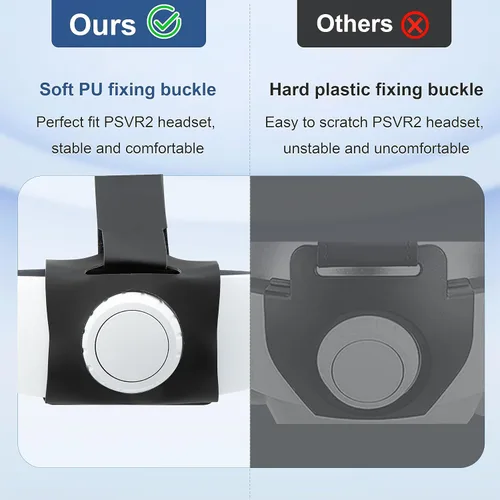 Vista 8 de KEOBSHPE Adjustable PU Head Strap for PS VR2, Headset Strap for PS VR2, Upgrade Headset Accessories for Playstation VR2 with Ergonomic Design