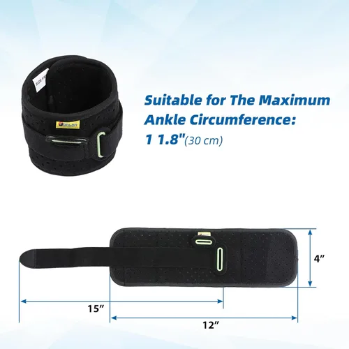 Vista 7 de Tenbon Soporte de tobillo para ortesis – Compresión ajustable acolchada cómoda para mejorar la marcha al caminar, evita calambres y esguinces