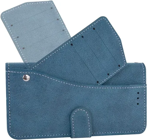 Vista 5 de Asuwish Funda compatible con OnePlus 9 Pro One Plus 9Pro 5G y protector de pantalla de vidrio templado, funda con tapa para tarjetero, funda