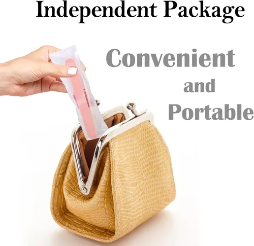 Vista 2 de Kit de manicura desechable, juego de 50 piezas, incluye mini pulidor de uñas, lima de uñas, palo de madera, bolsa de OPP, kit de herramientas