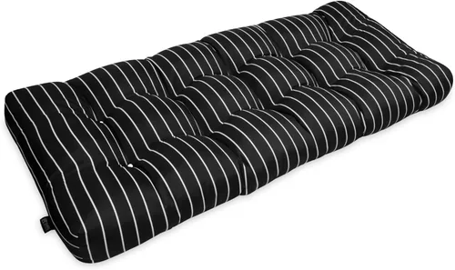 Vista 5 de Classic Accessories Cojín para banco de patio, tinta negra, rayas, 48 pulgadas de ancho