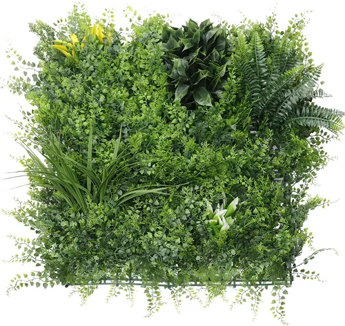 Vista 10 de ECOOPTS Paneles de boj artificiales para valla de privacidad de hiedra sintética, 40 x 40 pulgadas, plantas de seto topiario para decoración