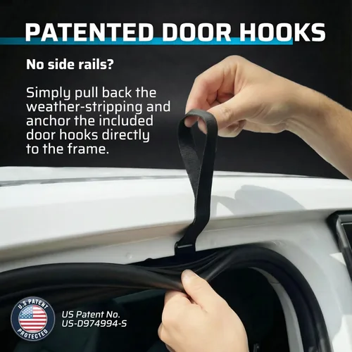 Vista 7 de Portaequipajes para techo – 15 pies cúbicos de largo, impermeable suave cubierta para techo de coche, bolsa de carga resistente con ganchos