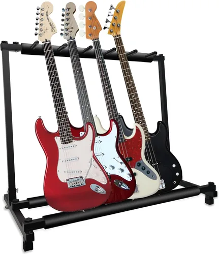 Vista 7 de GeeWin Soporte para Múltiples Guitarras, Soporte para 7 Guitarras, Soporte Plegable para Guitarra, Soporte para Múltiples Guitarras para Guitarra