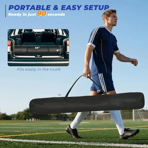 Vista 7 de 7 x 7 ft Baseball Net with Batting Tee, Baseball Softball Batting Net with Strike Zone for Practice Hitting Pitching Fielding, Quick Setup