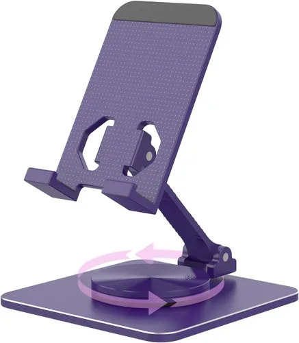 Vista 9 de Soporte para teléfono celular y tableta para escritorio, soporte ajustable de aluminio para iPhone, iPad y teléfonos inteligentes Montura
