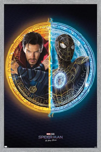 Vista 12 de Trends International Marvel Spider-Man: No Way Home - Póster de pared dúo, 22.4 pulgadas de largo x 14.7 pulgadas, versión enmarcada de madera