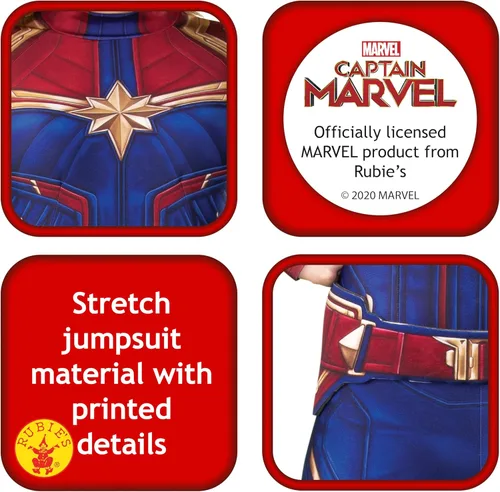 Vista 5 de Rubie's Capitán Marvel Hero - traje para mujer