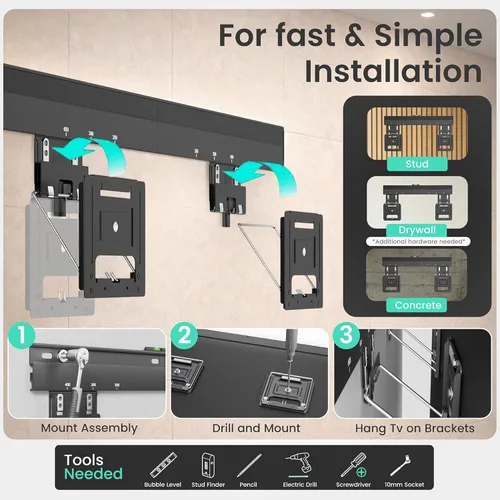Vista 7 de ynVISION.Design Soporte de pared para TV ultra delgado con espacio micro Compatible con televisores Samsung Frame (2021-2026) para una fácil
